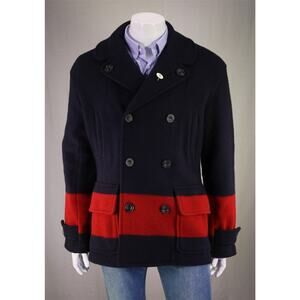 Polo by Ralph Lauren Navy and Red Pea Coat
